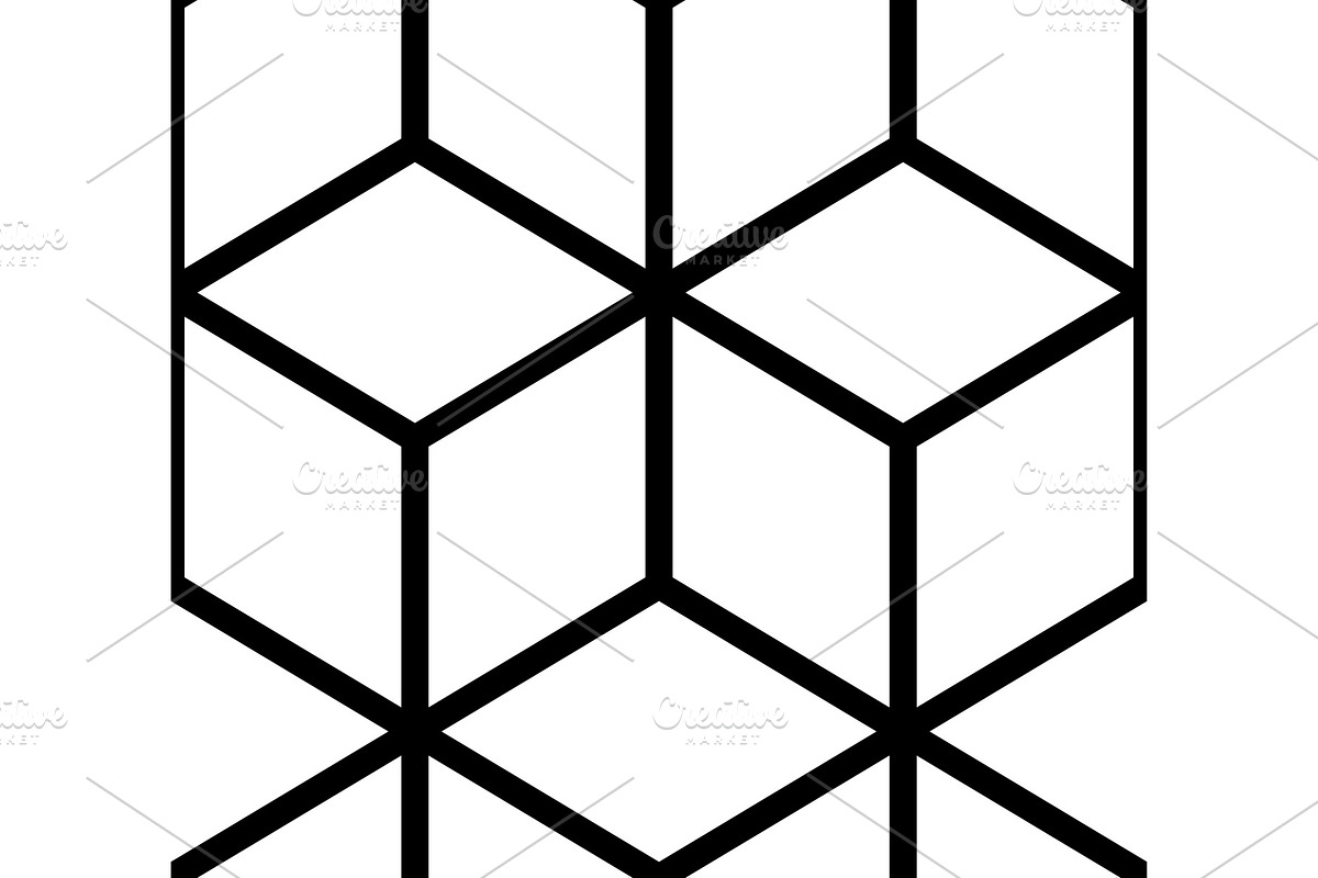 Geometric pattern. Cube in Illustrations - product preview 8