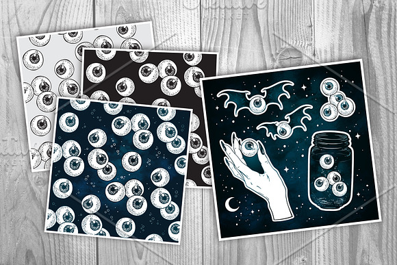 Creepy Eyes Halloween Designs in Illustrations - product preview 5