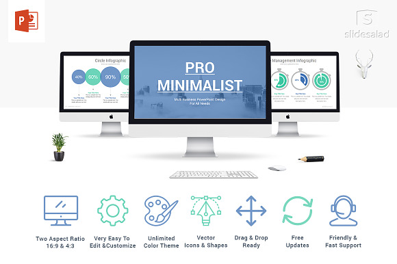 Pro Minimalist PowerPoint Template in PowerPoint Templates - product preview 1