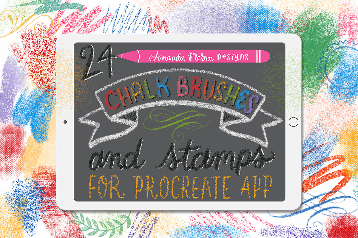 Procreate Chalk Brushes and Stamps in Photoshop Brushes - product preview 8
