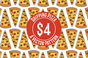 Dripping Pizza Repeat Vector Pattern