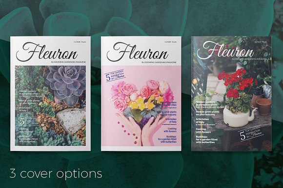 Fleuron gardening magazine template in Magazine Templates - product preview 1