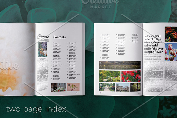Fleuron gardening magazine template in Magazine Templates - product preview 2