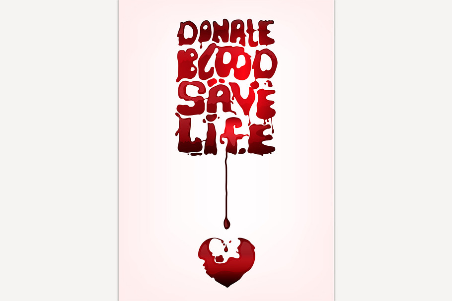 Give blood poster in Illustrations - product preview 8