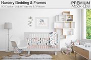 Nursery Crib Wall & 90 Frames