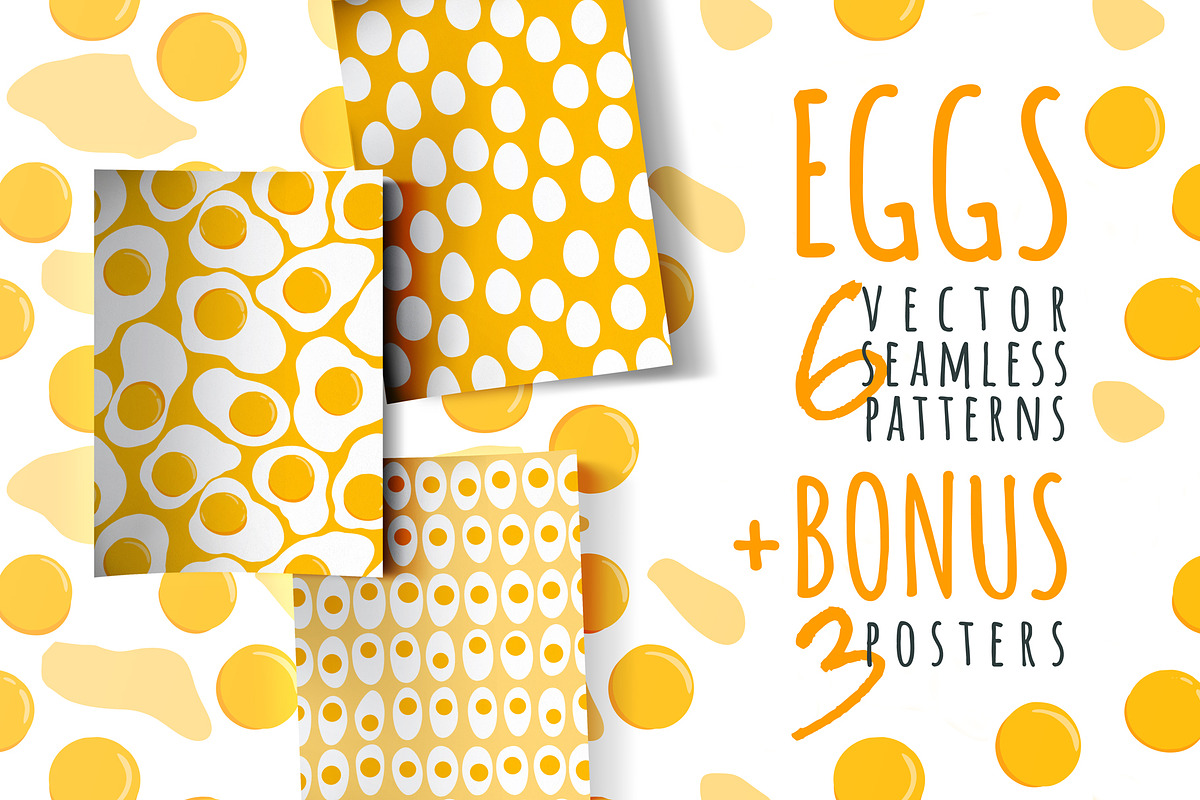 Eggs, 6 patterns + 3 posters in Patterns - product preview 8