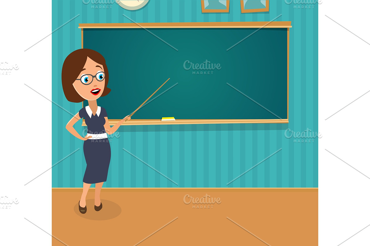 Surprised teacher with open mouth in Illustrations - product preview 8