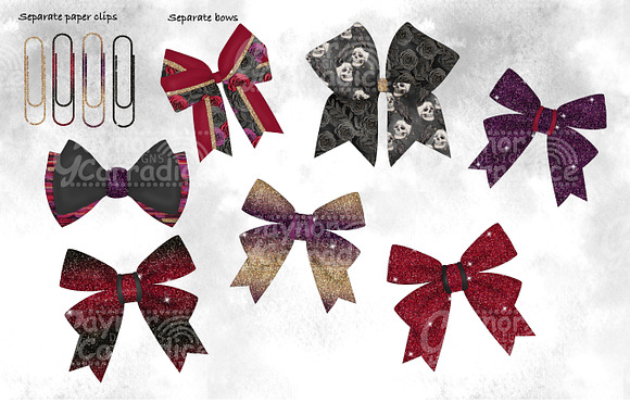 Midnight Bows Collection in Illustrations - product preview 2