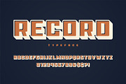 Record display font design, alphabet