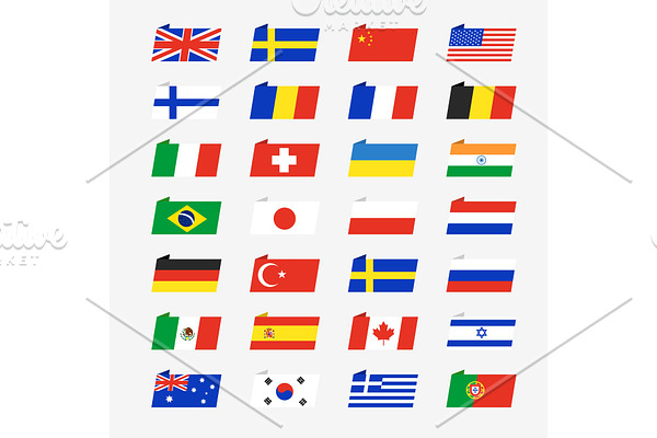 Simple flags of the countries