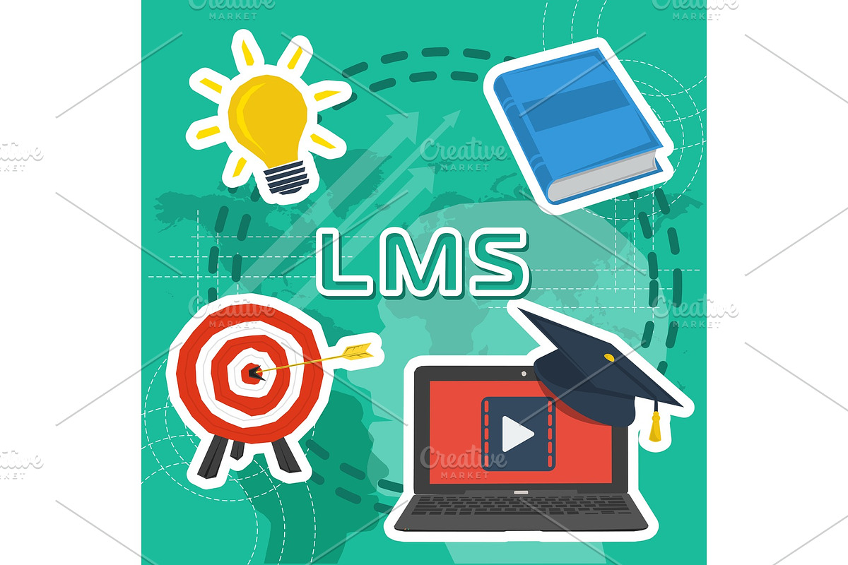 Vector Line Art Concept of LMS in Illustrations - product preview 8
