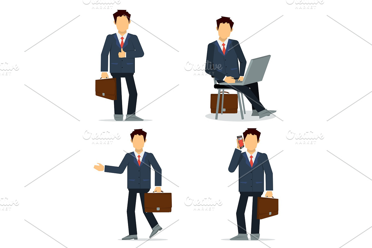 Set of businessmen character in in Illustrations - product preview 8