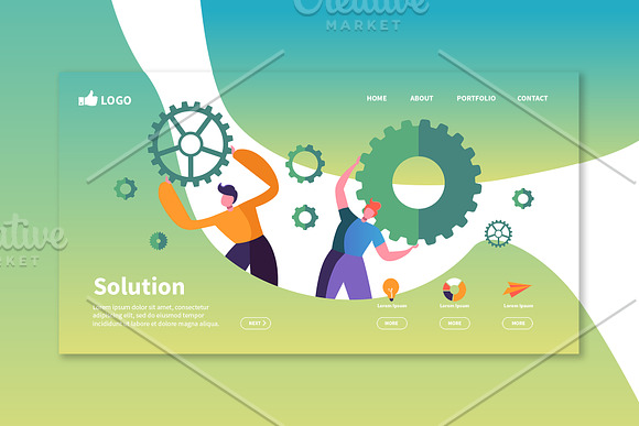 Landing Page Templates Business in Illustrations - product preview 2
