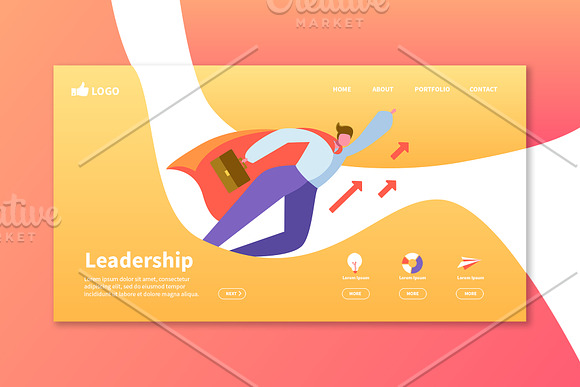 Landing Page Templates Business in Illustrations - product preview 5