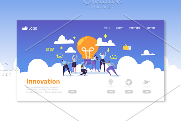 Landing Page Templates Business in Illustrations - product preview 6