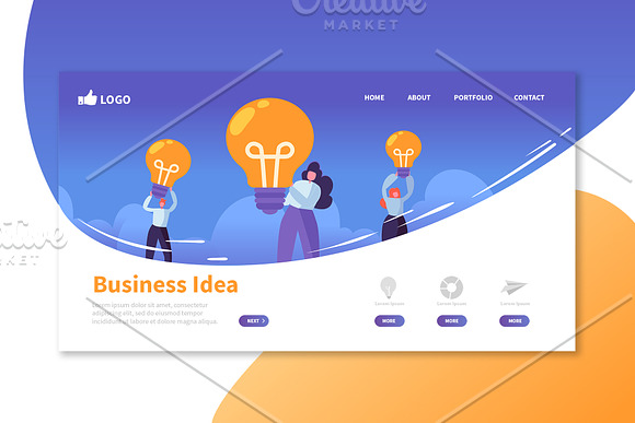 Landing Page Templates Business in Illustrations - product preview 7
