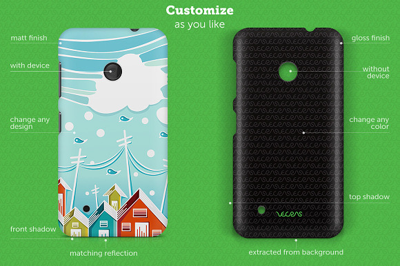 Lumia 530 3d Sublimation Mockup in Product Mockups - product preview 1