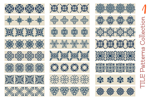 Collection1 of Azulejo Tile borders 