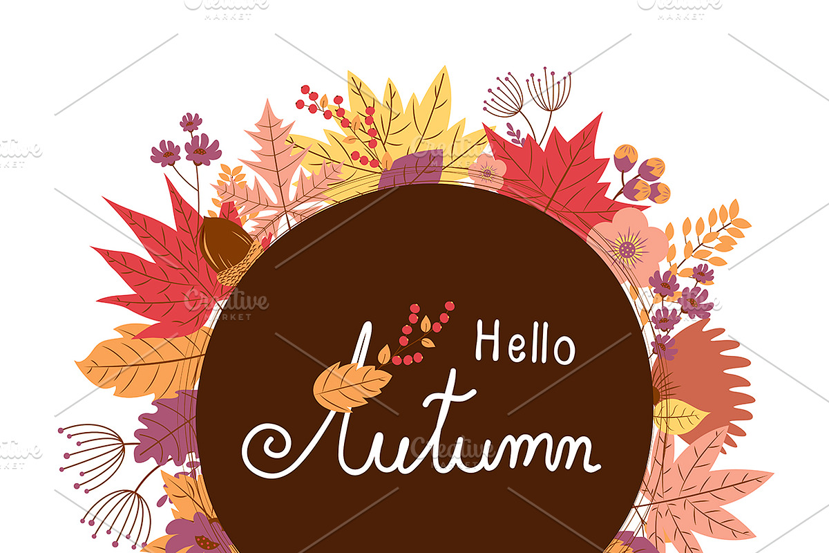 Autumn leaves design in Illustrations - product preview 8