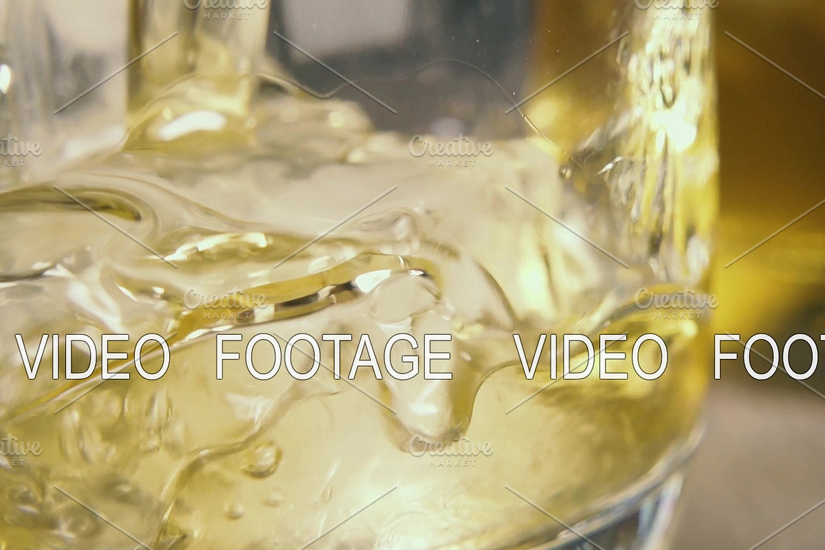 Slow motion the flow of amber drink in Graphics - product preview 8