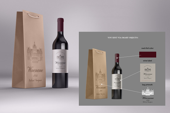 Wine Branding Bundle in Branding Mockups - product preview 1