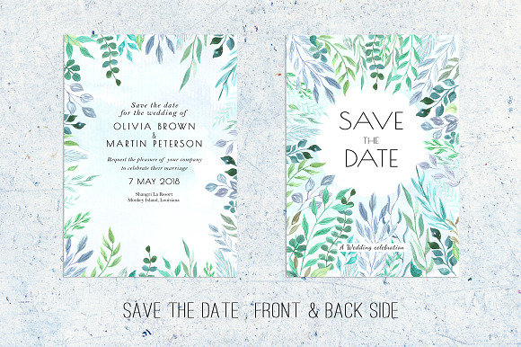 Floral Wedding Invitation Suite in Wedding Templates - product preview 2