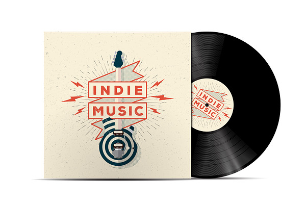 Indie Music Vinyl Disc Cover