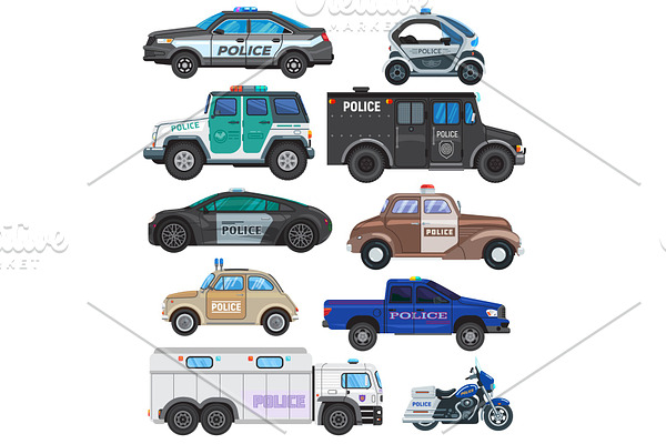 Police car vector policy vehicle and