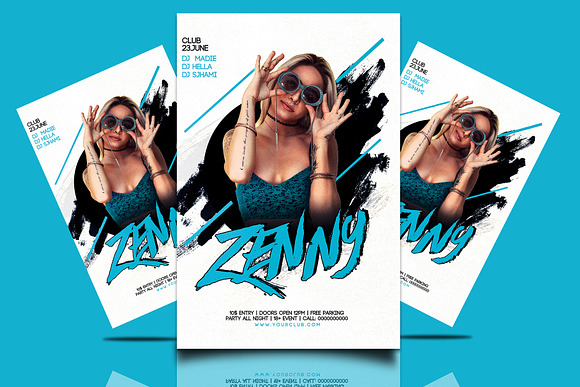 Guest Dj Party Flyer in Flyer Templates - product preview 1