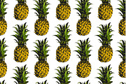 Pineapple and seamless patterns