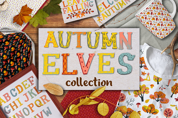 Autumn collection. Clipart&Pattern