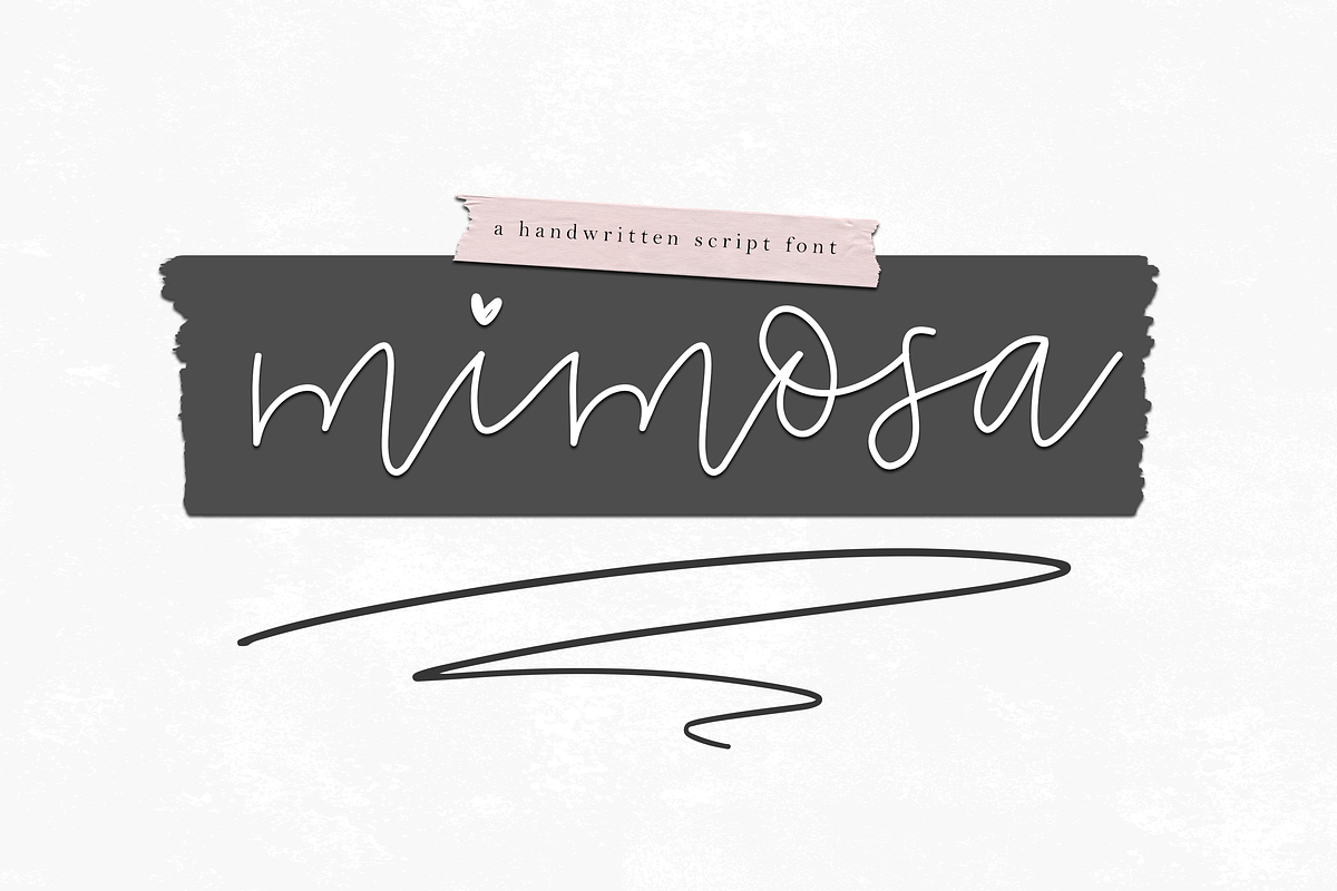 Mimosa - A Cute Handwritten Script in Script Fonts - product preview 8