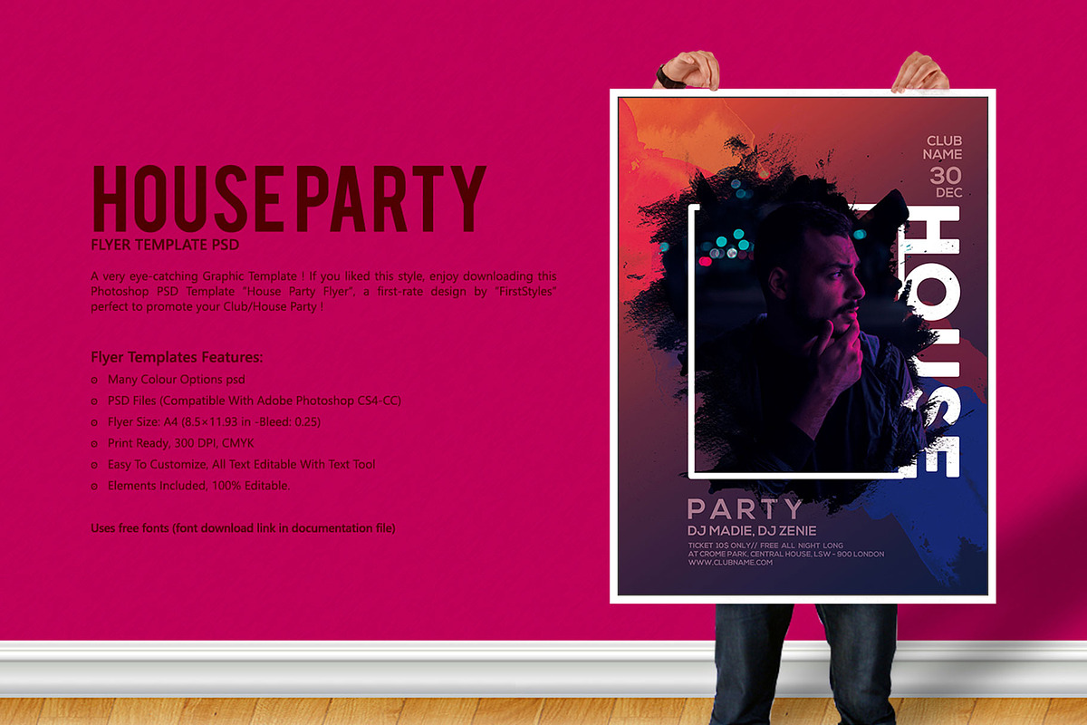 House Party Flyer in Flyer Templates - product preview 8