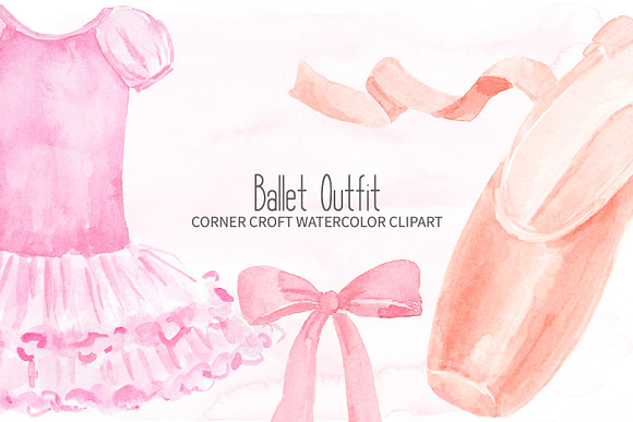 Ballet Shoes and Ballet Dress Clipar in Illustrations - product preview 5
