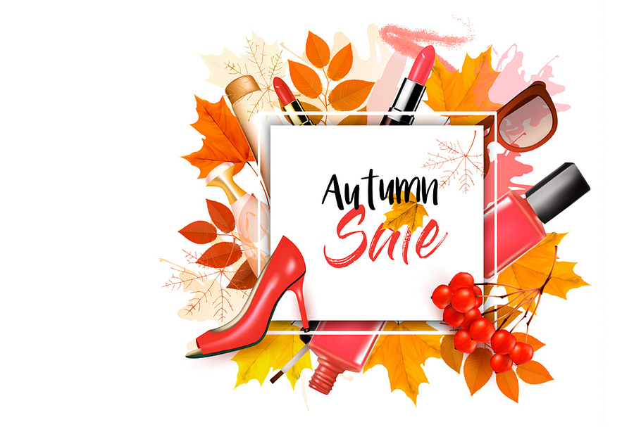 Enjoy Autumn Sales background  in Illustrations - product preview 8