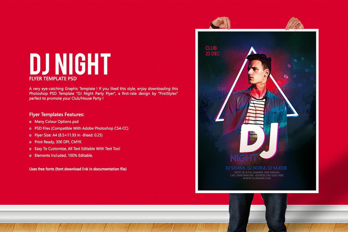 DJ Night Party Flyer in Flyer Templates - product preview 8