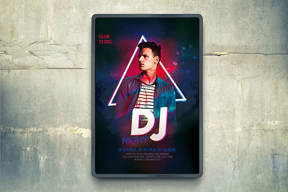 DJ Night Party Flyer in Flyer Templates - product preview 4