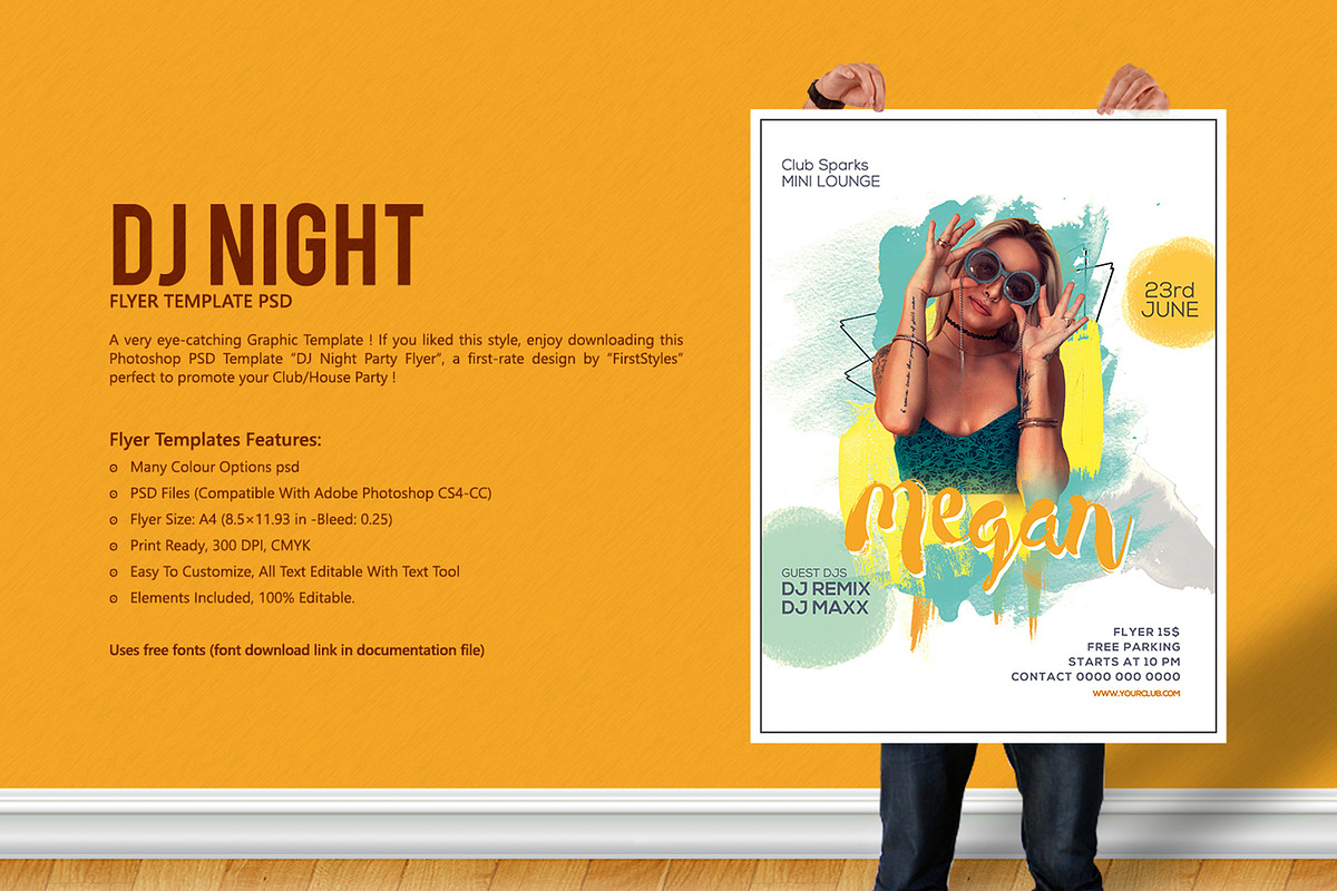 Dj Party Flyer in Flyer Templates - product preview 8