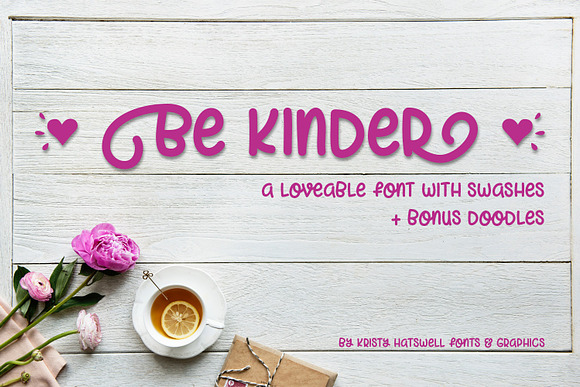 Be Kinder in Display Fonts - product preview 1