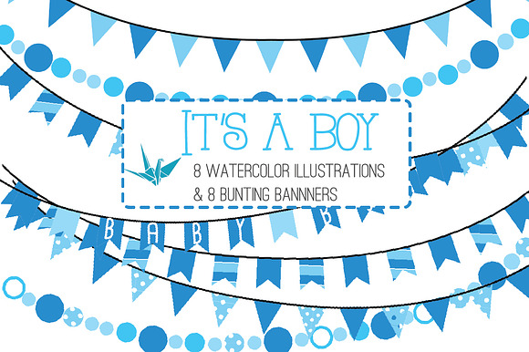 It's a boy watercolor illustrations in Illustrations - product preview 1