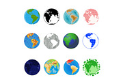 Earth planet vector global world