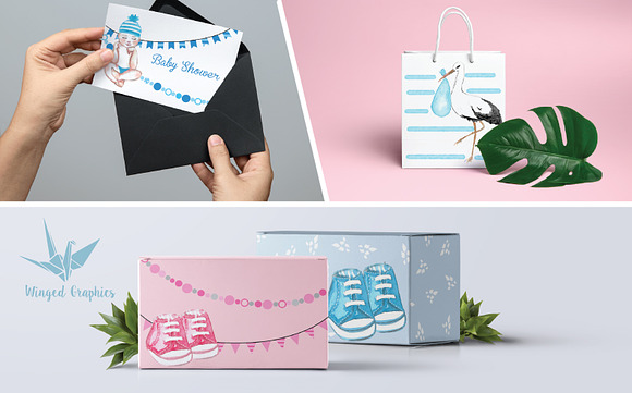 It's a girl:watercolor illustrations in Illustrations - product preview 2