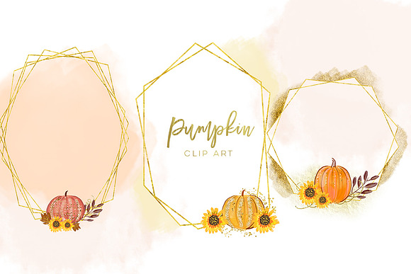 Pumpkins Watercolor Collection in Illustrations - product preview 4