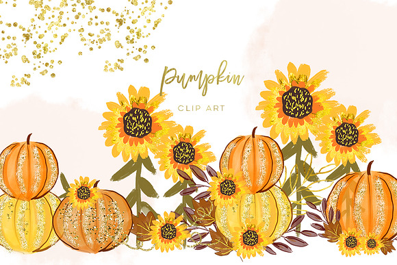 Pumpkins Watercolor Collection in Illustrations - product preview 7