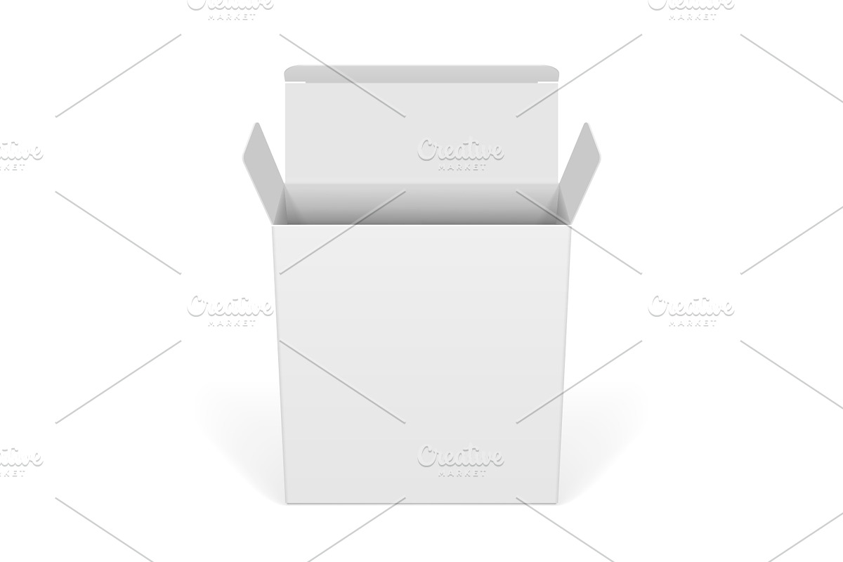 White Package Box Opened in Product Mockups - product preview 8