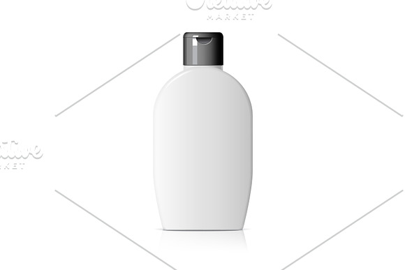 Realistic cosmetic bottle on a white in Product Mockups - product preview 1