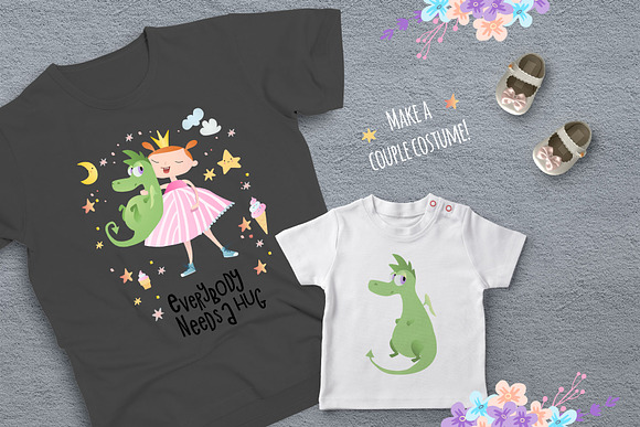 Princess and Dragons. Set for a girl in Illustrations - product preview 5