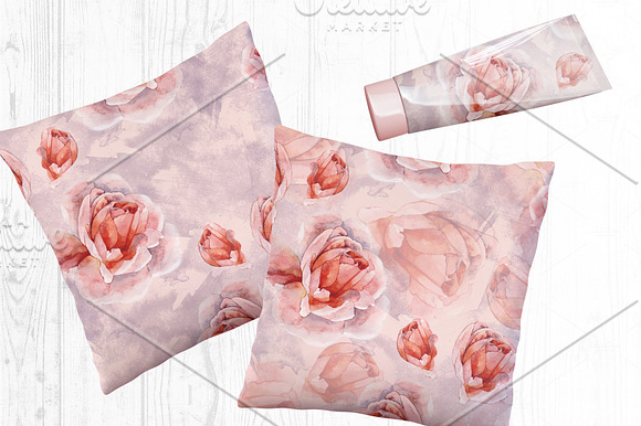 Tea rose patterns set in Patterns - product preview 6