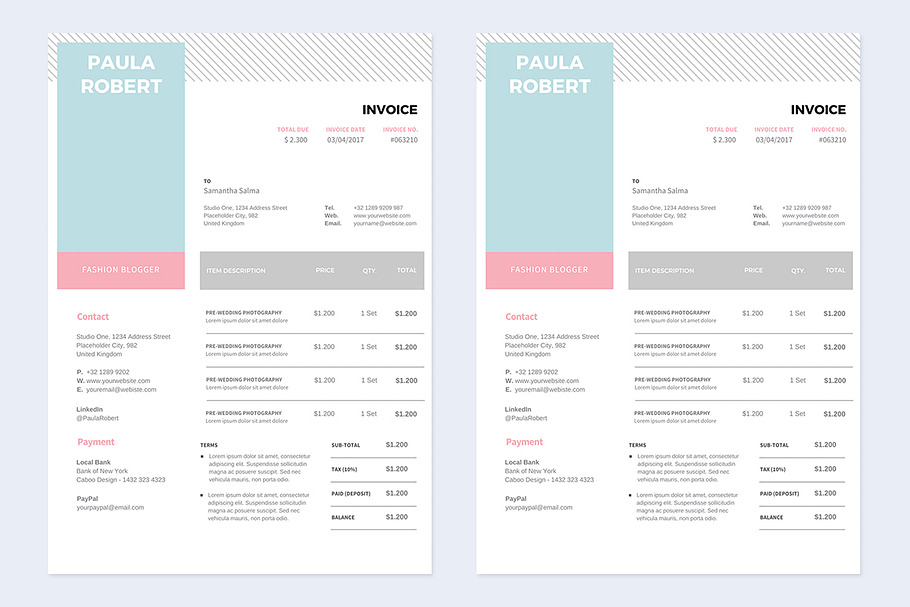 CANVA Invoice in Stationery Templates - product preview 8