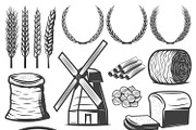Vintage Agriculture Elements Set